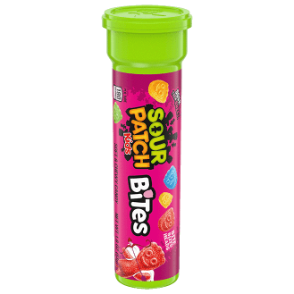 SOUR PATCH KIDS Bites Soft & Chewy Valentine's Day Candy, 1.8 oz Tube