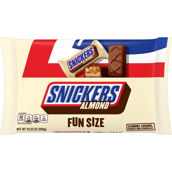 SNICKERS Almond Fun Size Chocolate Candy Bars, 10.23 oz