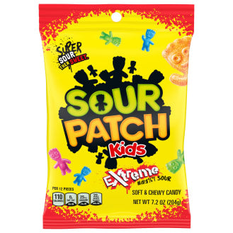 SOUR PATCH KIDS Extreme Sour Soft & Chewy Candy, 7.2 oz