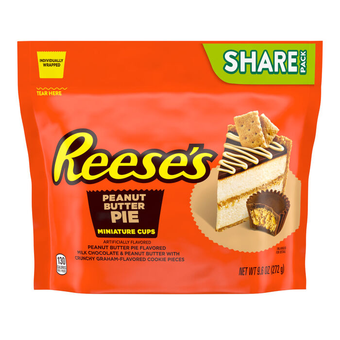 REESE'S Miniatures Peanut Butter Pie Flavored Peanut Butter Cups Candy Share Pack, 9.6 oz