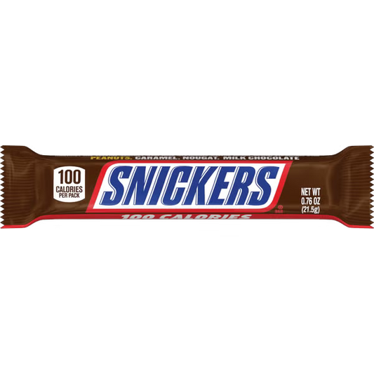 SNICKERS 100 Calories Chocolate Candy Bar, 0.76 oz