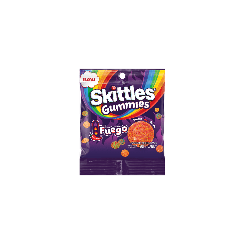 SKITTLES GUMMIES FUEGO PEG PACK 4.2 OUNCES