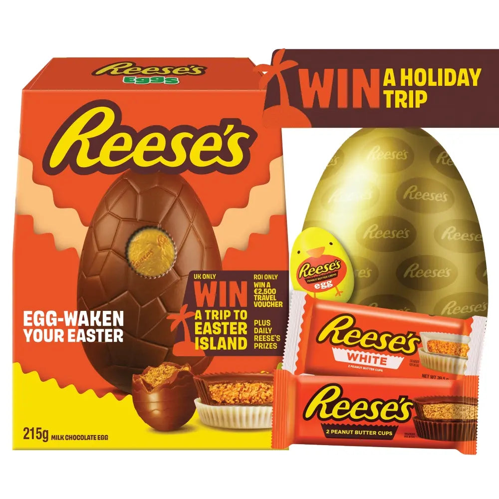 Reese's Milk Chocolate Hollow Egg with Peanut Butter Cups and Creme Egg - 1 x 215g Box