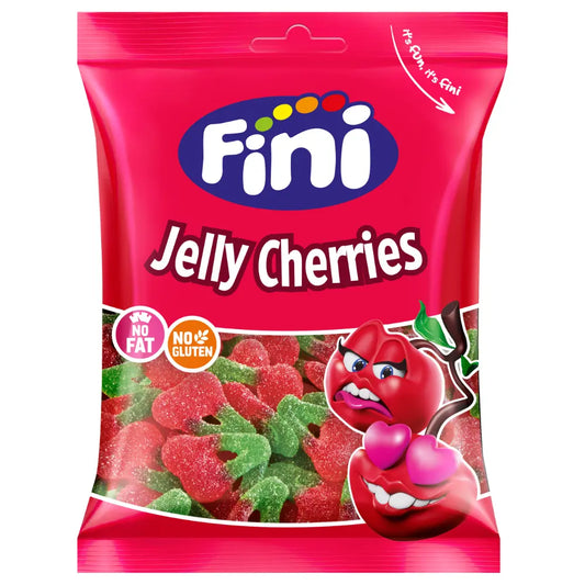 Fini Fizzy Jelly Cherries - 12 x 75g Bags