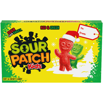 SOUR PATCH KIDS Red & Green Soft & Chewy Holiday Candy, 3.1 oz
