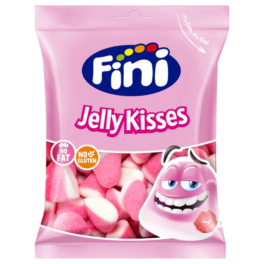 Fini Jelly Strawberry Kisses - 12 x 75g Bags