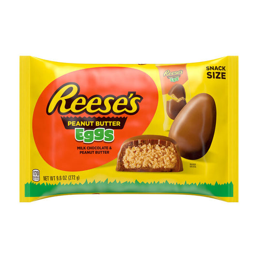 REESE'S Milk Chocolate Snack Size Peanut Butter Eggs, Easter Candy Bag, 9.6 oz